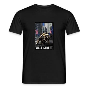 NY Stock Exchange Bull - Männer T-Shirt - Schwarz - Vorne - AI Model Male 178 light (178cm)