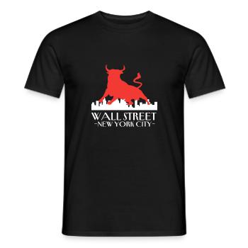 NY Stock Exchange Bull - Männer T-Shirt - Schwarz - Vorne - AI Model Male 178 light (178cm)