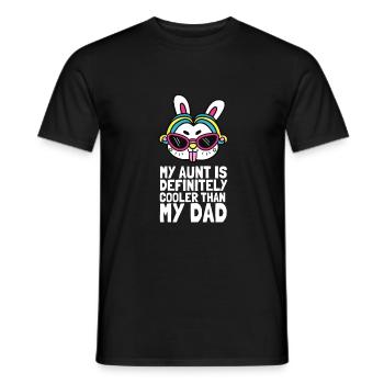 My Aunt Is Definitely Cooler Than My Dad - Men's T-Shirt - black - Front - AI Model Male 178 light (178cm)