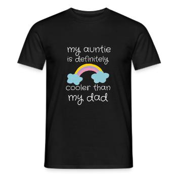 My Aunt Is Definitely Cooler Than My Dad - Men's T-Shirt - black - Front - AI Model Male 178 light (178cm)