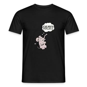 Si ma bouche ne dis-le pas, mon visage le fera certainement: - T-shirt homme - noir - Devant - AI Model Male 178 light (178cm)