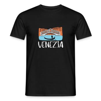 Venice Gondola Italy Venezia - Männer T-Shirt - Schwarz - Vorne - AI Model Male 178 light (178cm)