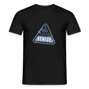Venice Gondola Italy Venezia - Männer T-Shirt - Schwarz - Vorne - AI Model Male 178 light (178cm)