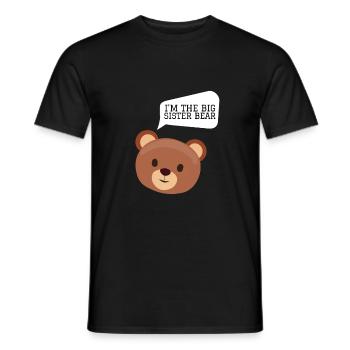 Frères et sœurs - Je suis la grande sœur ours - T-shirt homme - noir - Devant - AI Model Male 178 light (178cm)