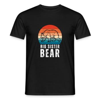 Siblings - Im the big sister bear - Men's T-Shirt - black - Front - AI Model Male 178 light (178cm)