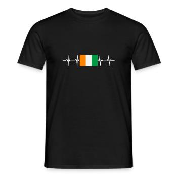 African Flag - Ivory Coast - Men's T-Shirt - black - Front - AI Model Male 178 light (178cm)
