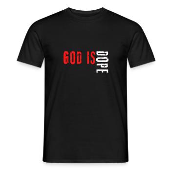 Christian - God Is Black And Red - Men's T-Shirt - black - Front - AI Model Male 178 light (178cm)