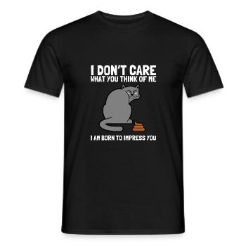 LGBTQ - I don't care what you think about me - Men's T-Shirt - black - Front - AI Model Male 178 light (178cm)