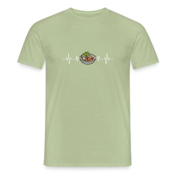 Ragoût de sumo - Hot Pot Chanko Hub - T-shirt homme - vert sauge - Devant - AI Model Male 178 light (178cm)