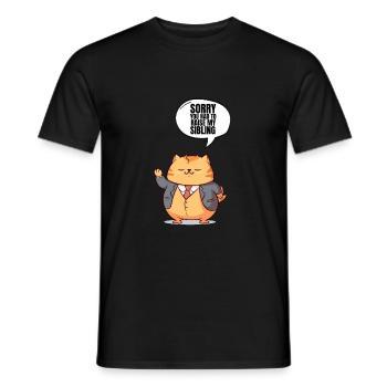 Dear Mum Im Sorry You Had To Raise My Siblings - Men's T-Shirt - black - Front - AI Model Male 178 light (178cm)