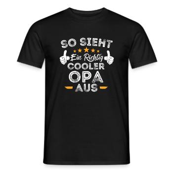 So Sieht Ein Richtig Cooler Opa Aus Lustiges Opa - Männer T-Shirt - Schwarz - Vorne - AI Model Male 178 light (178cm)
