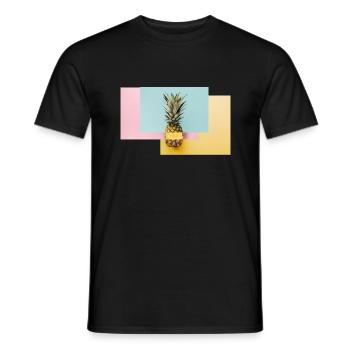 Colorful pineapple / gift idea - Men's T-Shirt - black - Front - AI Model Male 178 light (178cm)