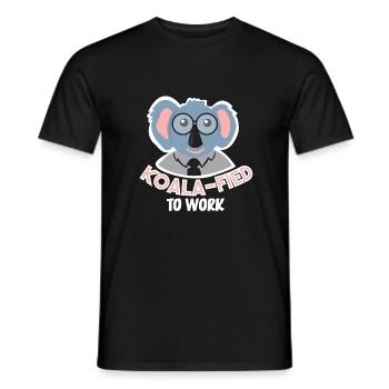 Koalafied to work Australia Koala's Marsupial Fun - Men's T-Shirt - black - Front - AI Model Male 178 light (178cm)