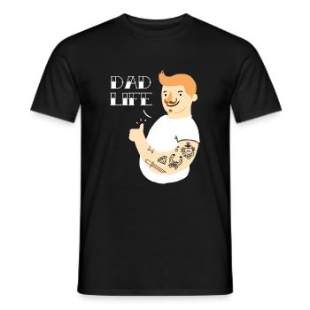 Tattoo Motive - Dad Life - Tattooed Art Ink - Men's T-Shirt - black - Front - AI Model Male 178 light (178cm)