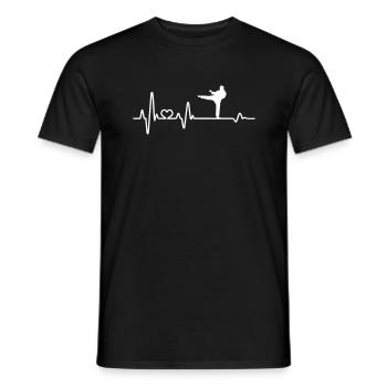 Heartbeat Karaté Karaté Karaté Karaté Fighter Cadeau - T-shirt homme - noir - Devant - AI Model Male 178 light (178cm)