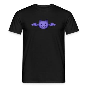Chat chauve-souris - T-shirt homme - noir - Devant - AI Model Male 178 light (178cm)