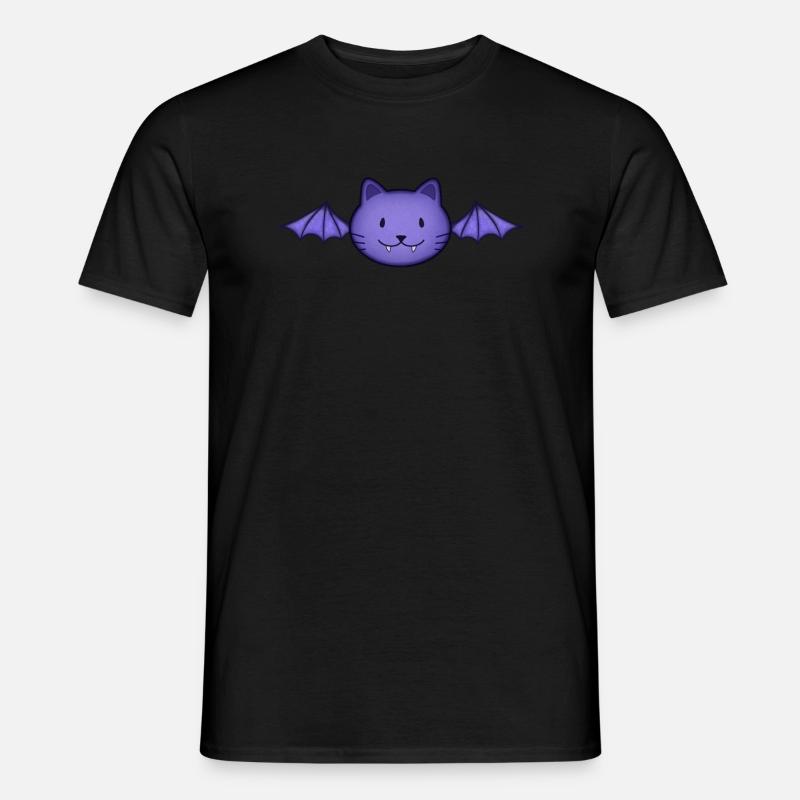 Fledermaus-Katze - Männer T-Shirt - Schwarz