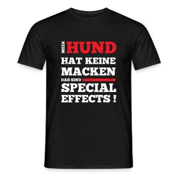 Hunde Tshirt für Hundebesitzer Geschenk lustig - Männer T-Shirt - Schwarz - Vorne - AI Model Male 178 light (178cm)