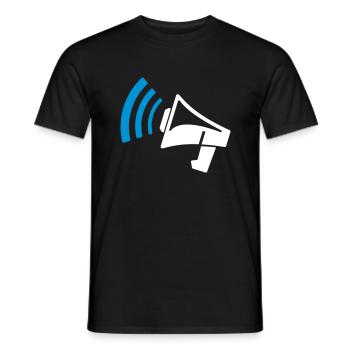 Megaphon Geschenk - Männer T-Shirt - Schwarz - Vorne - AI Model Male 178 light (178cm)
