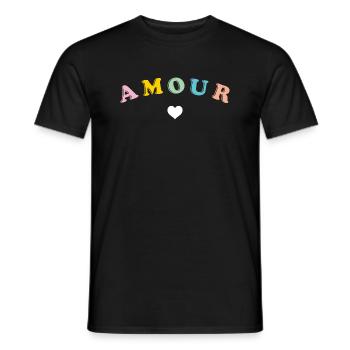 Amour Graphique - T-shirt homme - noir - Devant - AI Model Male 178 light (178cm)