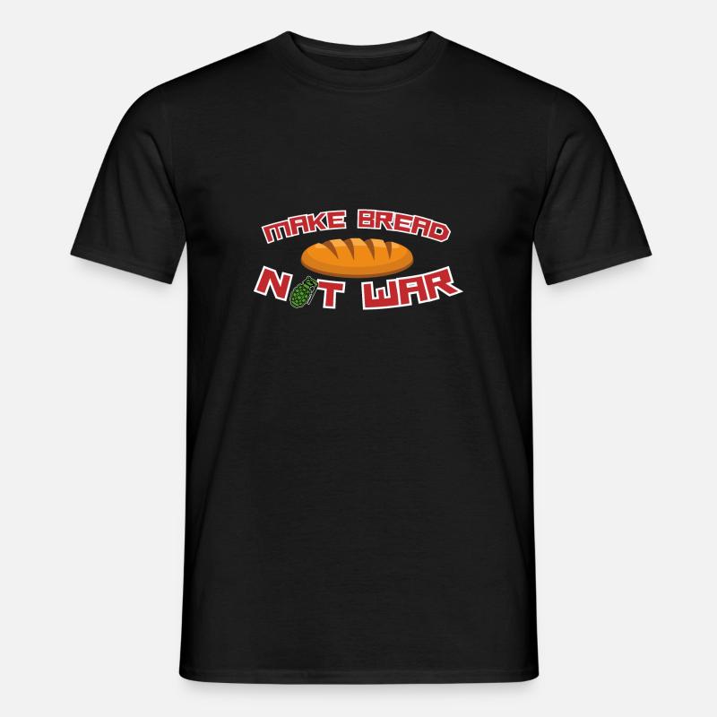 Brot nicht Krieg machen - Männer T-Shirt - Schwarz