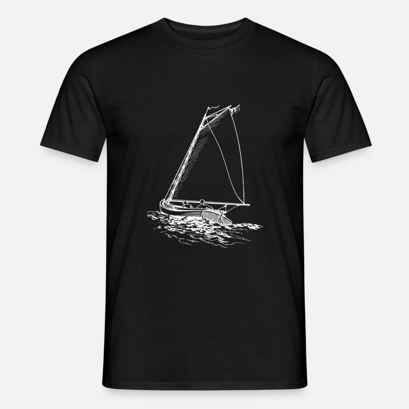 Segelschiff - Männer T-Shirt - Schwarz