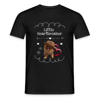 Pomeranian Heartbreaker shirt and accessories - Men's T-Shirt - black - Front - AI Model Male 178 light (178cm)