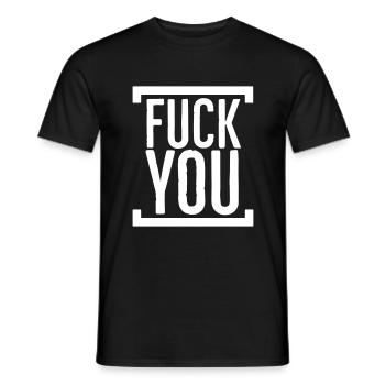 Fuck You - Männer T-Shirt - Schwarz - Vorne - AI Model Male 178 light (178cm)