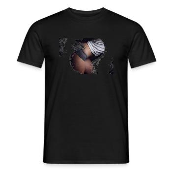 Frau Sexy Girl Woman Geschenk Haut Po - Männer T-Shirt - Schwarz - Vorne - AI Model Male 178 light (178cm)