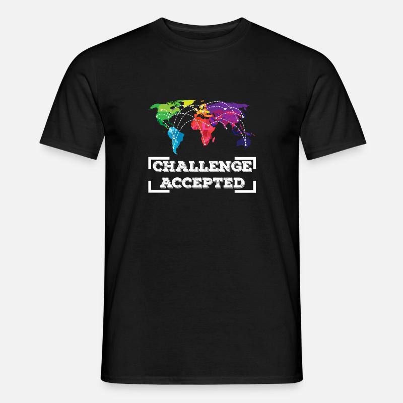 TRAVELING: Challenge Accepted - Men's T-shirt - black