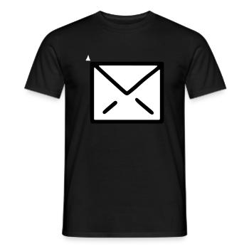 Lettre Lettre symbole letter icon envelope Message - T-shirt homme - noir - Devant - AI Model Male 178 light (178cm)