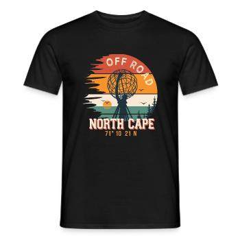 North Cape Nord Kapp Cap Nord - Men's T-Shirt - black - Front - AI Model Male 178 light (178cm)