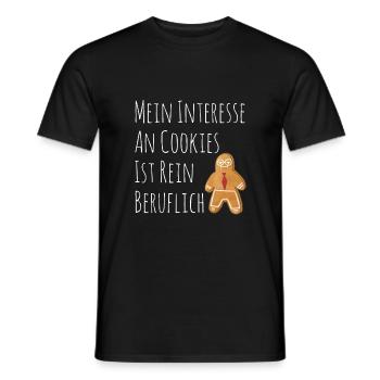 Lustig Datenschützer berufliche Cookies - Männer T-Shirt - Schwarz - Vorne - AI Model Male 178 light (178cm)