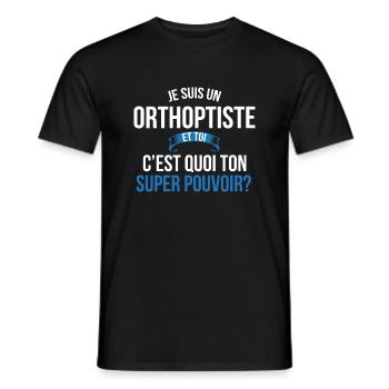 Orthoptiste super pouvoir homme - T-shirt homme - noir - Devant - AI Model Male 178 light (178cm)
