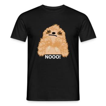 Lustiges Faultier sagt nein - Männer T-Shirt - Schwarz - Vorne - AI Model Male 178 light (178cm)