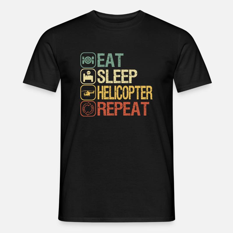 Helikopterpilot*innen - Männer T-Shirt - Schwarz