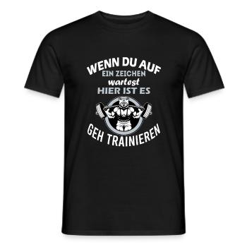 lustiger Motivationsspruch Gym T-shirt Sportler - Männer T-Shirt - Schwarz - Vorne - AI Model Male 178 light (178cm)