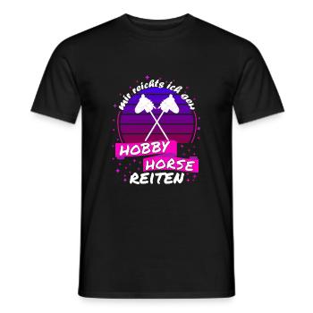 Hobby Horsing Mädchen Geschenk Steckenpferd reiten - Männer T-Shirt - Schwarz - Vorne - AI Model Male 178 light (178cm)