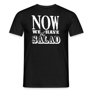 NOUS AVONS MAINTENANT LA SALADE - T-shirt homme - noir - Devant - AI Model Male 178 light (178cm)