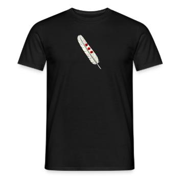 Cadeau chemise plume indien - T-shirt homme - noir - Devant - AI Model Male 178 light (178cm)