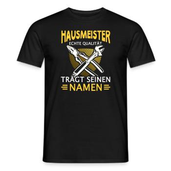 Bester Hausmeister Hauswart Haustechniker - Männer T-Shirt - Schwarz - Vorne - AI Model Male 178 light (178cm)