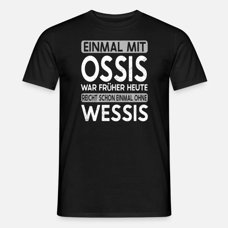 Ossi Superheld Spruch Ostdeutscher Sachsen - Männer T-Shirt - Schwarz