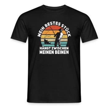 Rute Unser Angeln Angler Sprüche - Männer T-Shirt - Schwarz - Vorne - AI Model Male 178 light (178cm)