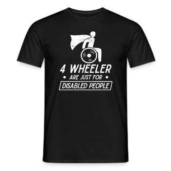 Funny wheelchair driver disabled people - Männer T-Shirt - Schwarz - Vorne - AI Model Male 178 light (178cm)