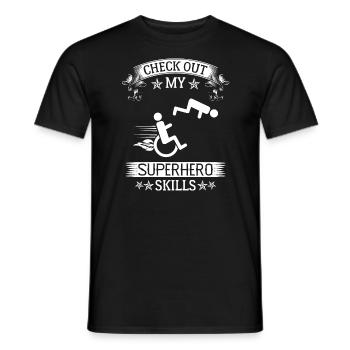 Funny wheelchair driver disabled people - Männer T-Shirt - Schwarz - Vorne - AI Model Male 178 light (178cm)