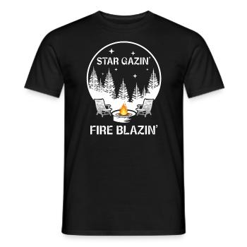 Camping Campfire - Männer T-Shirt - Schwarz - Vorne - AI Model Male 178 light (178cm)