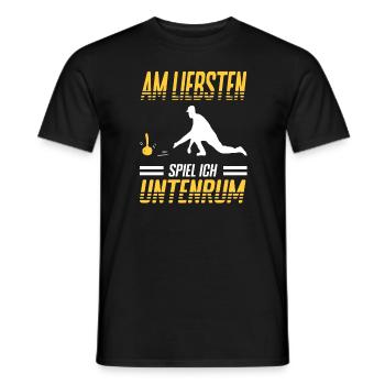 Eistockschießen Eisstock Stockschütze Stocksport - Männer T-Shirt - Schwarz - Vorne - AI Model Male 178 light (178cm)