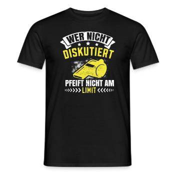 Schiedsrichter Pfeife Schiri Fußballschiedsrichter - Männer T-Shirt - Schwarz - Vorne - AI Model Male 178 light (178cm)