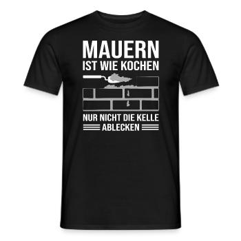 Maurer Kelle Maurermeister - Männer T-Shirt - Schwarz - Vorne - AI Model Male 178 light (178cm)