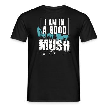 MUSH Schlittenhunde Fahren Spass haben - Männer T-Shirt - Schwarz - Vorne - AI Model Male 178 light (178cm)
